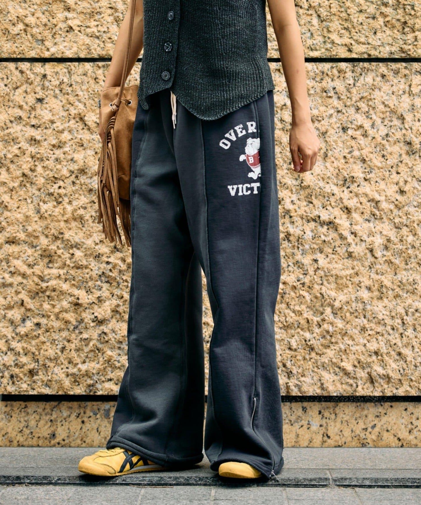 etsinta改良款拉鍊喇叭褲