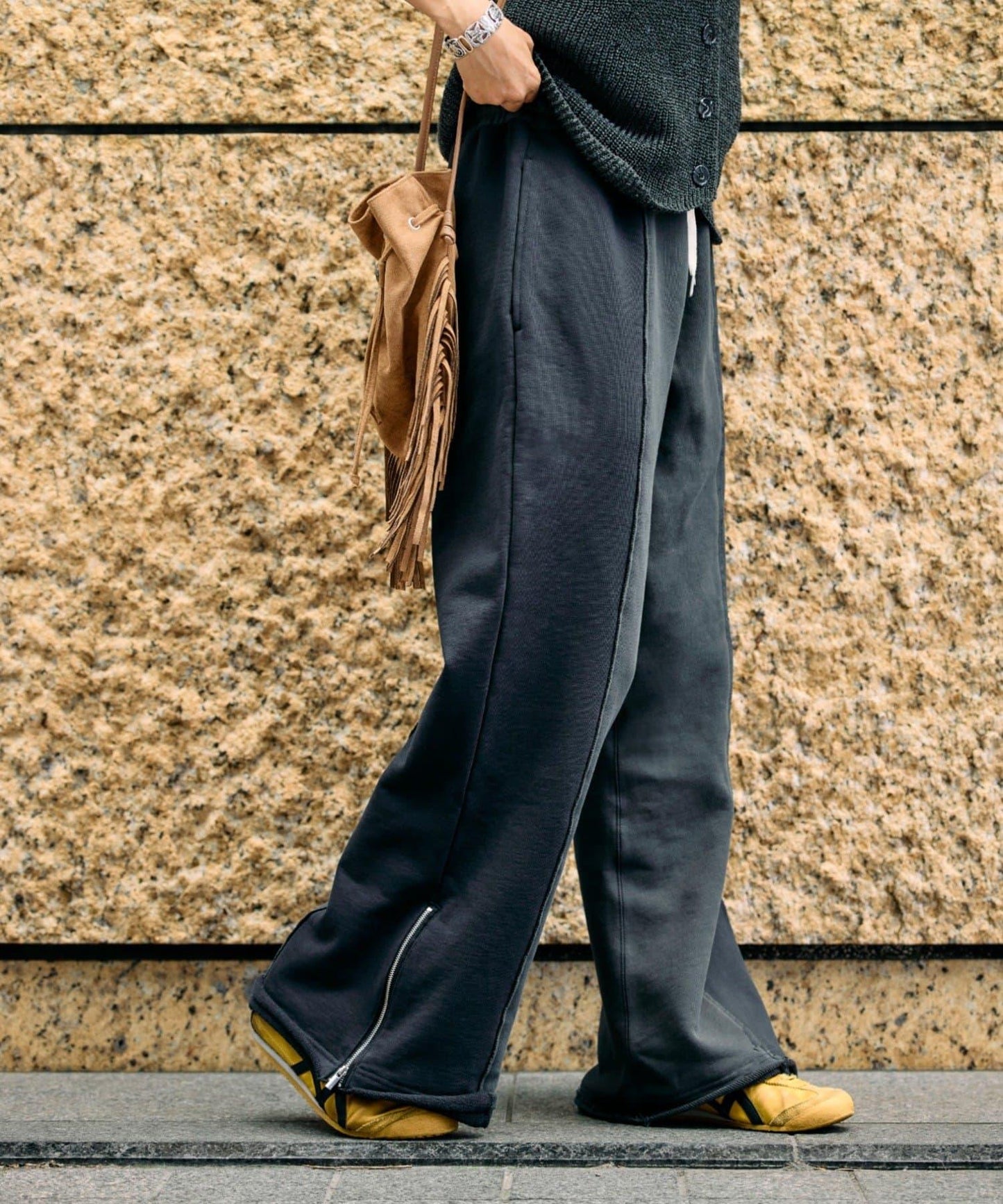 etsinta改良款拉鍊喇叭褲