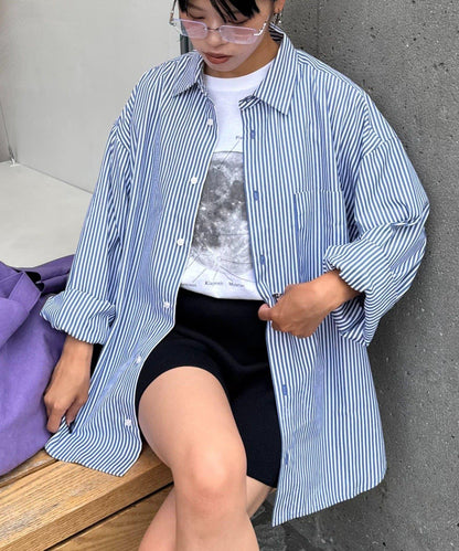 【男女通用】寬鬆剪裁常規領款多色襯衫