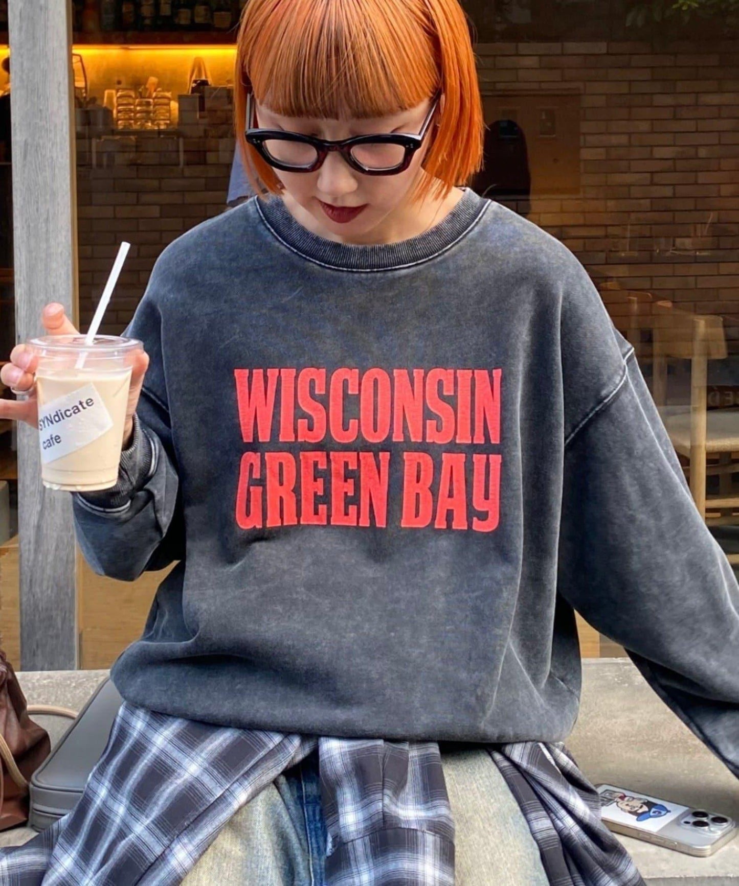 【男女同款】新款酸洗標誌衛衣