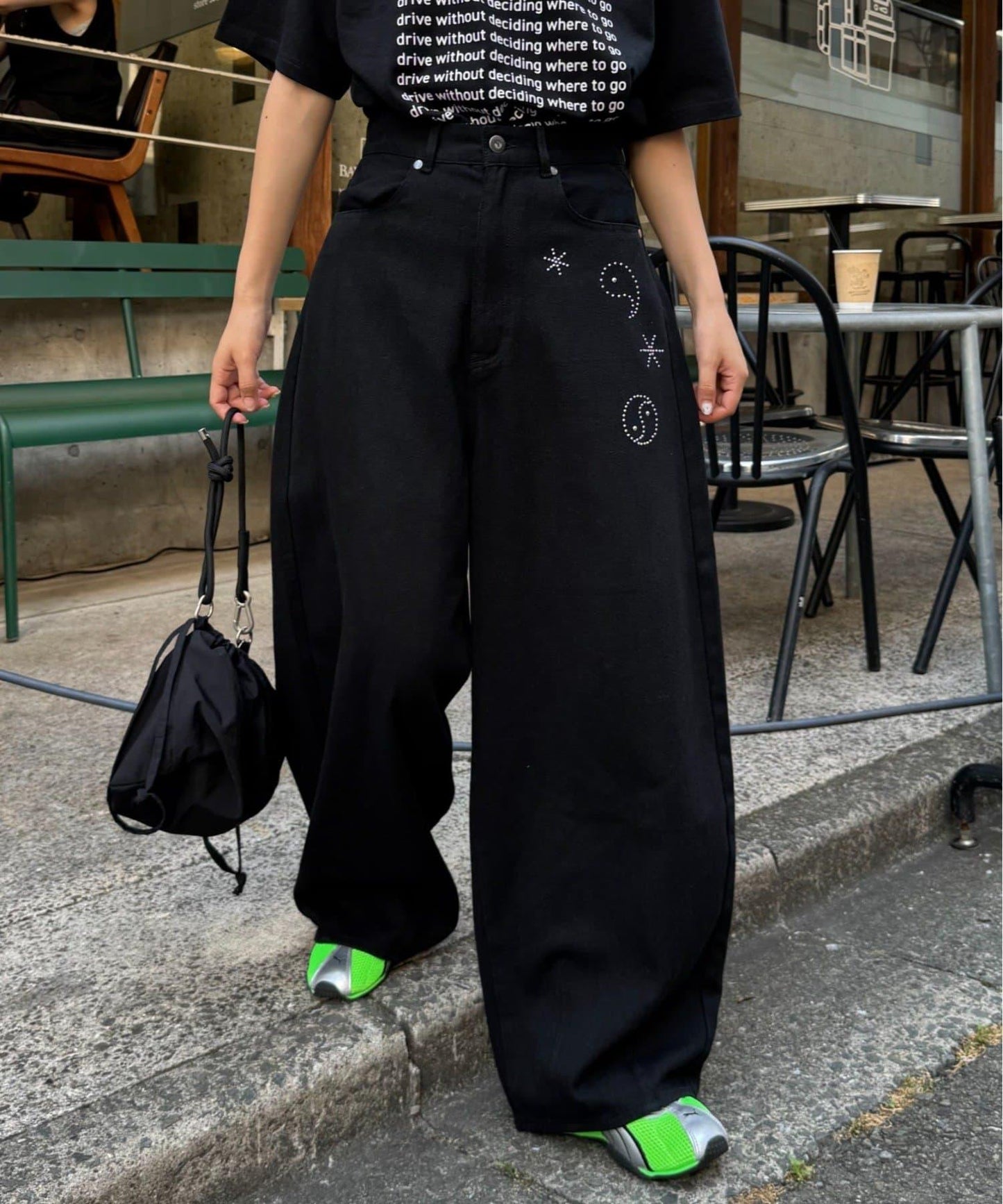 【CIAOPANIC TYPY】【UNISEX】熱貼合錐形休閒褲