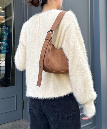 迷你口袋混紡羽絨開衫