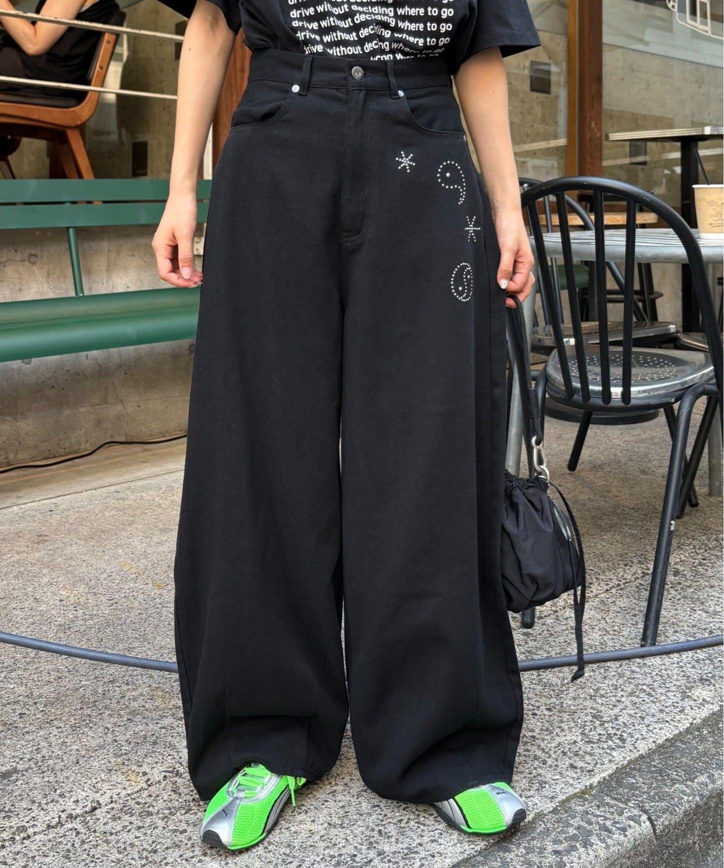 【CIAOPANIC TYPY】【UNISEX】熱貼合錐形休閒褲