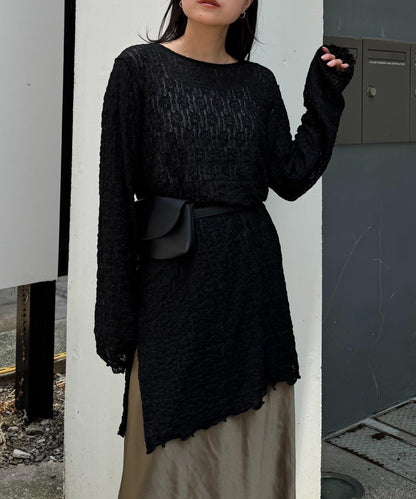 透視蕾絲連衣裙