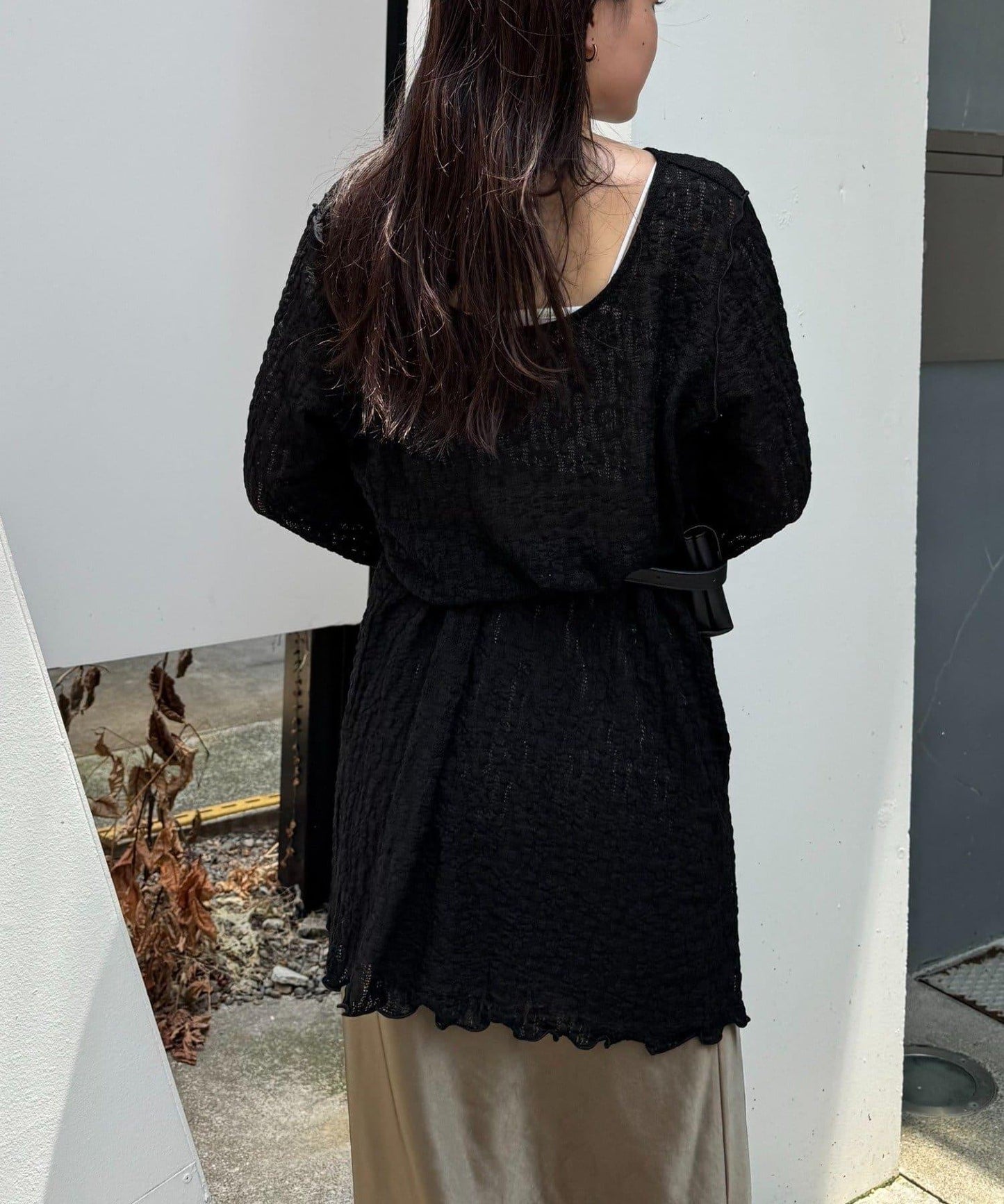 透視蕾絲連衣裙