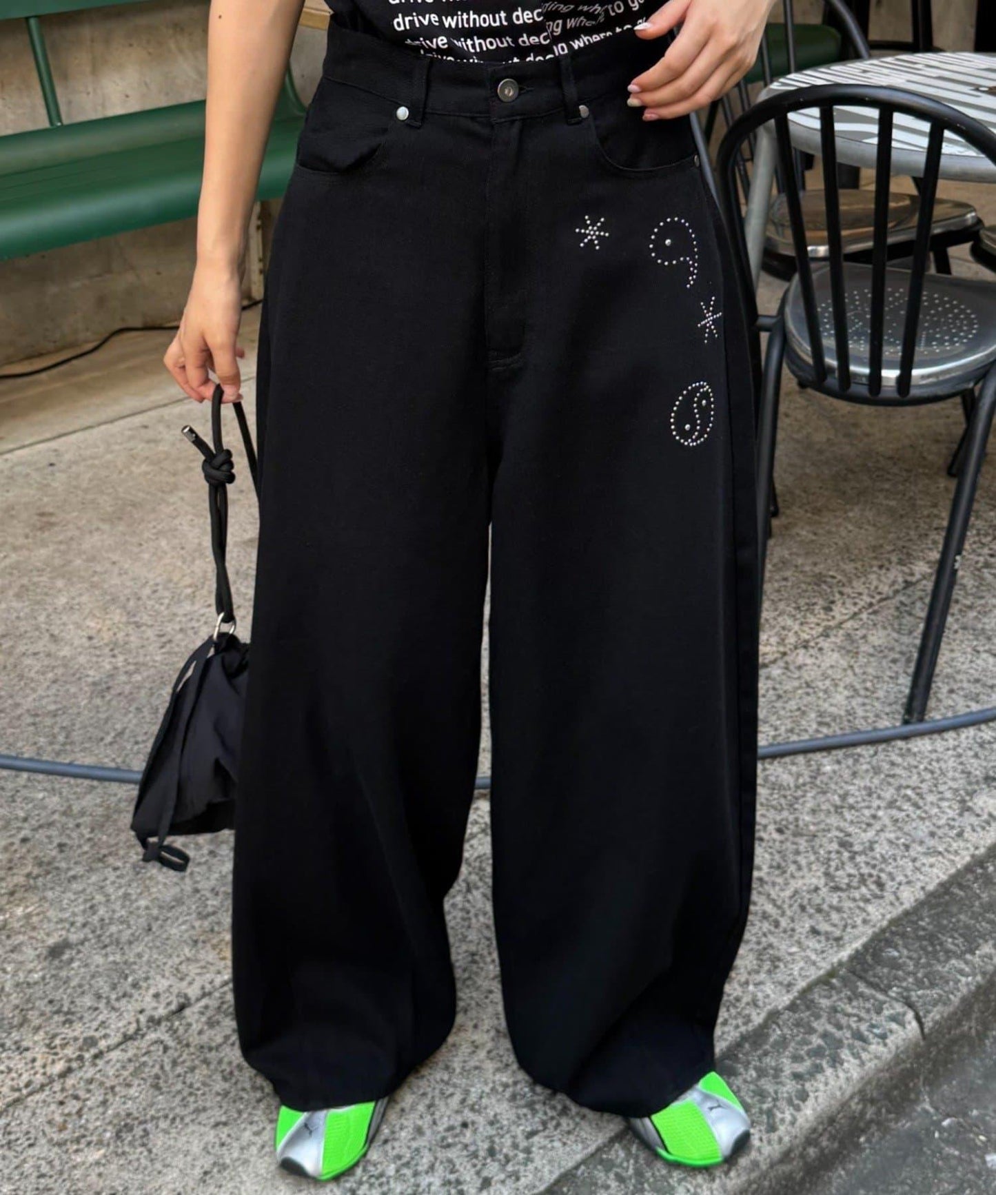 【CIAOPANIC TYPY】【UNISEX】熱貼合錐形休閒褲