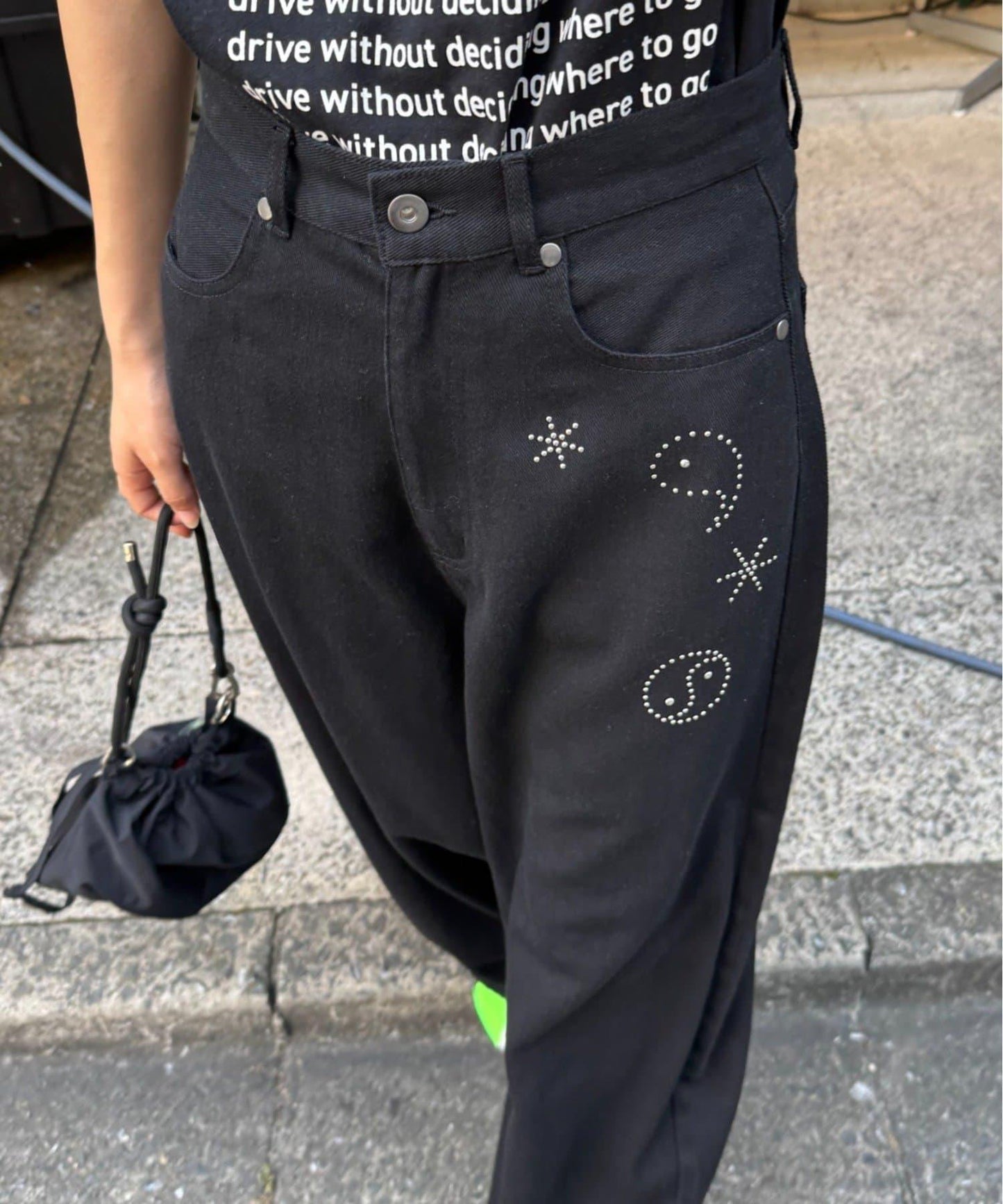 【CIAOPANIC TYPY】【UNISEX】熱貼合錐形休閒褲