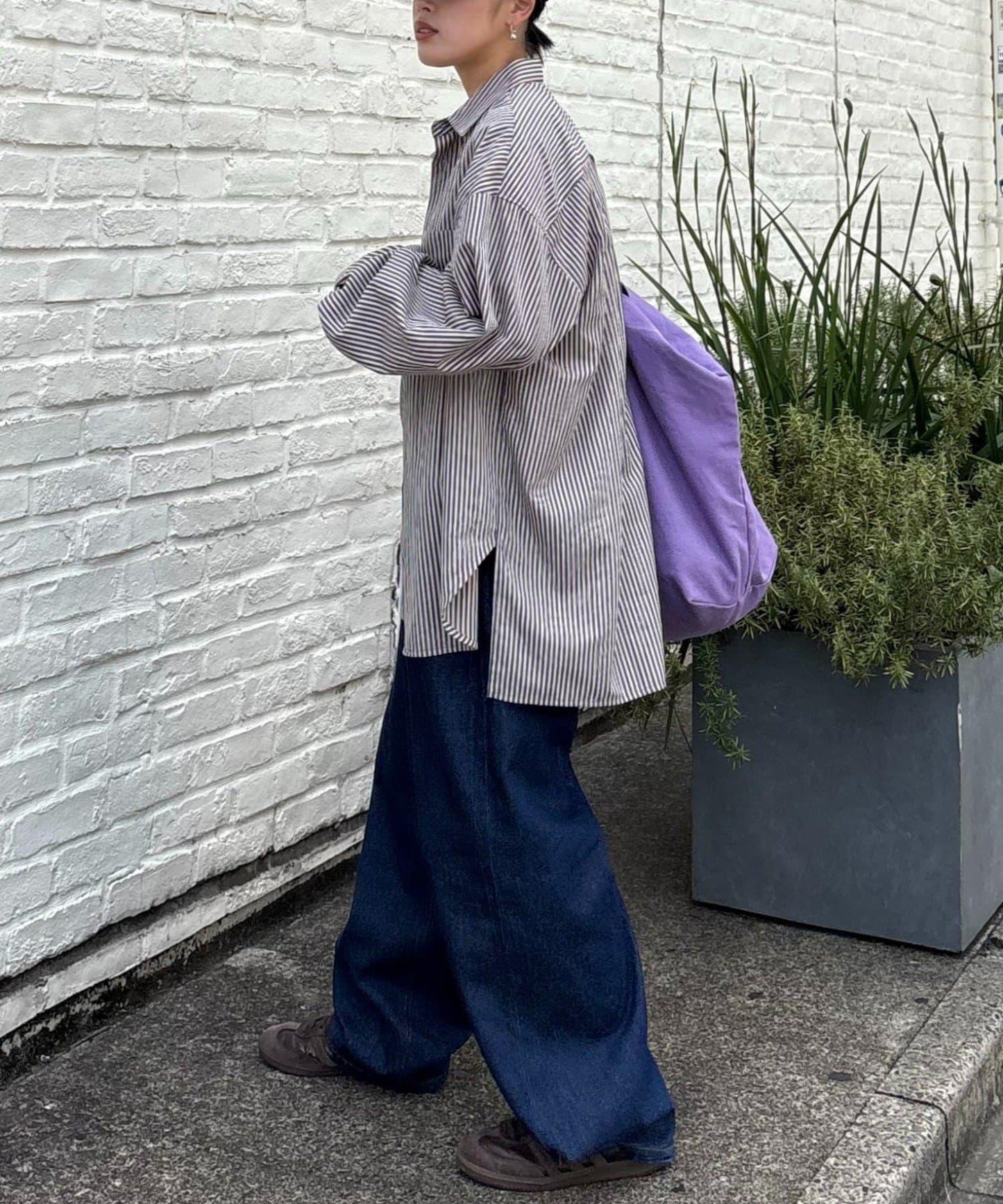 【男女通用】寬鬆剪裁常規領款多色襯衫