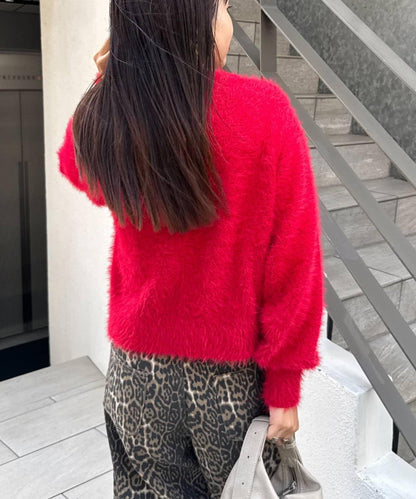 迷你口袋混紡羽絨開衫