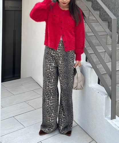 迷你口袋混紡羽絨開衫