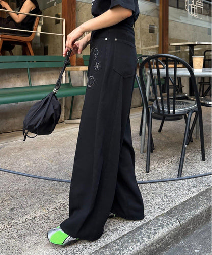 【CIAOPANIC TYPY】【UNISEX】熱貼合錐形休閒褲