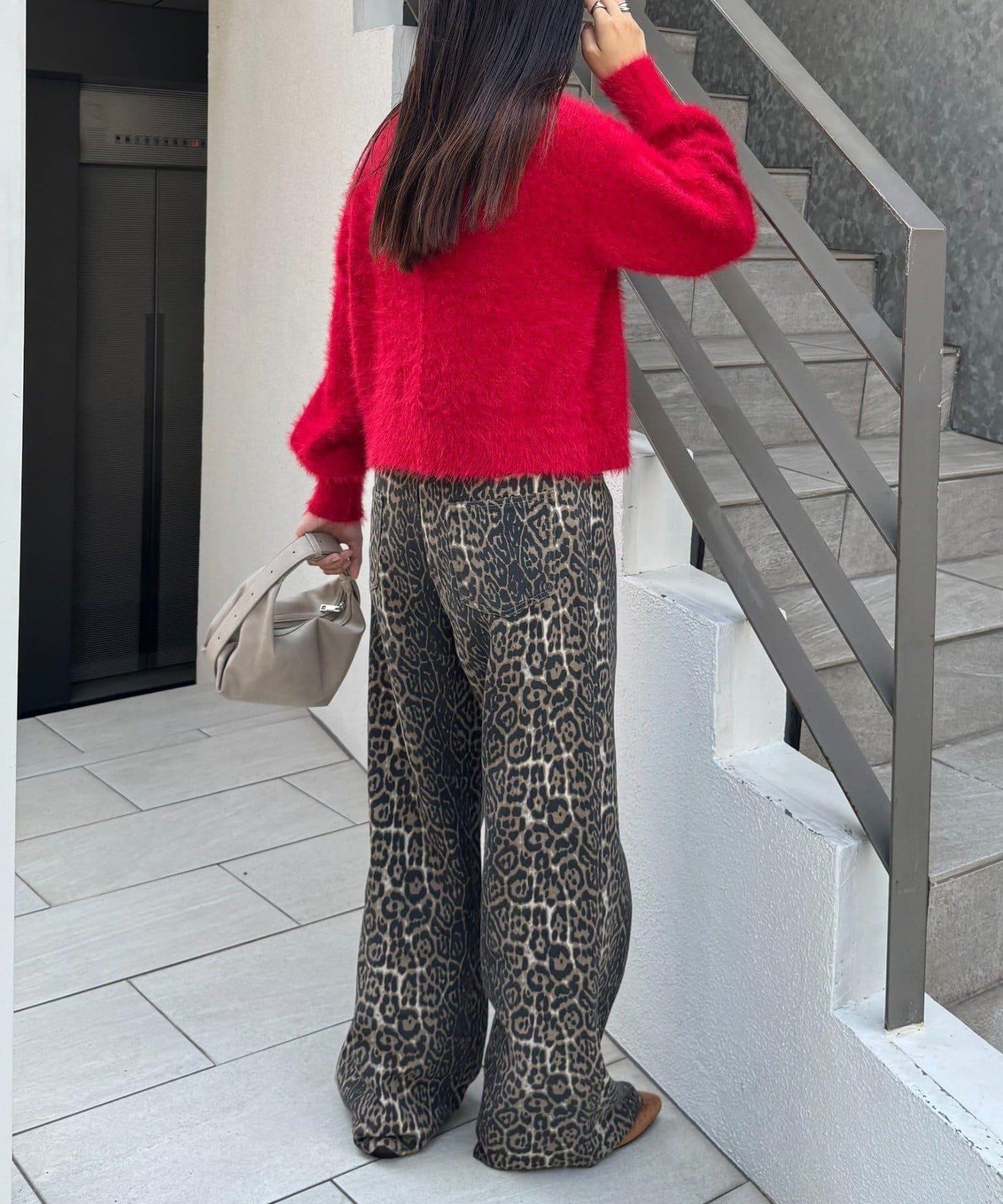 迷你口袋混紡羽絨開衫