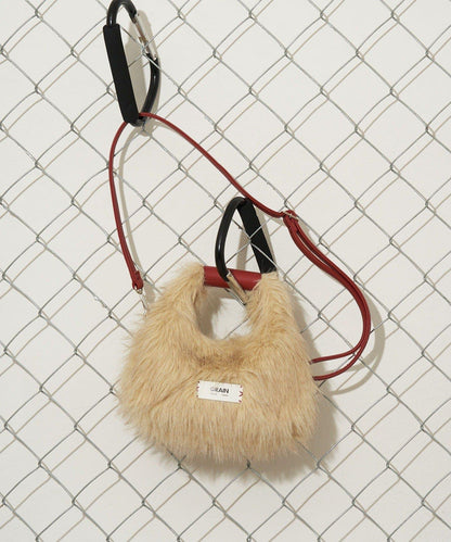 【GRAIN/穀物】2WAY迷你仿毛手提包