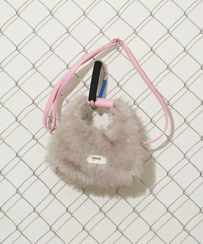 【GRAIN/穀物】2WAY迷你仿毛手提包