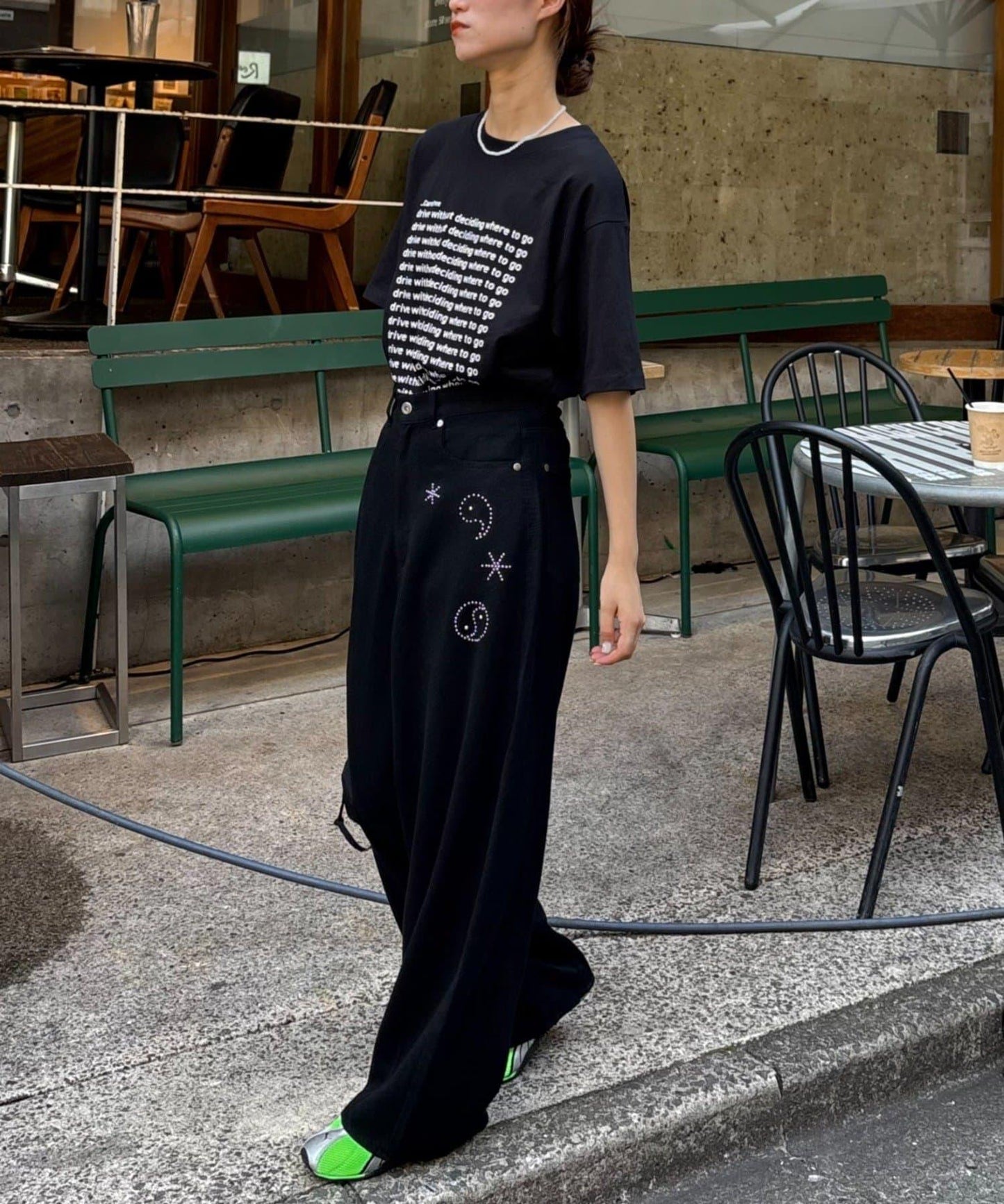 【CIAOPANIC TYPY】【UNISEX】熱貼合錐形休閒褲