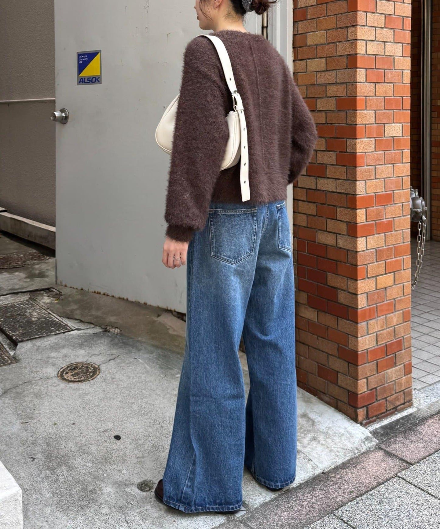 迷你口袋混紡羽絨開衫