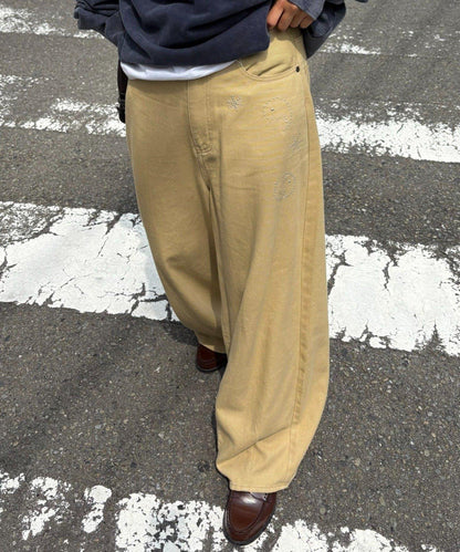 【CIAOPANIC TYPY】【UNISEX】熱貼合錐形休閒褲