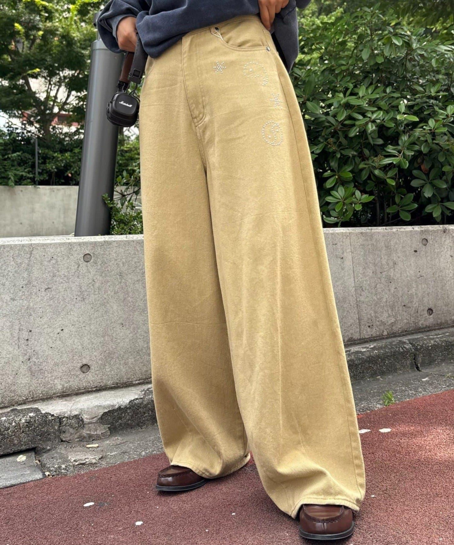 【CIAOPANIC TYPY】【UNISEX】熱貼合錐形休閒褲