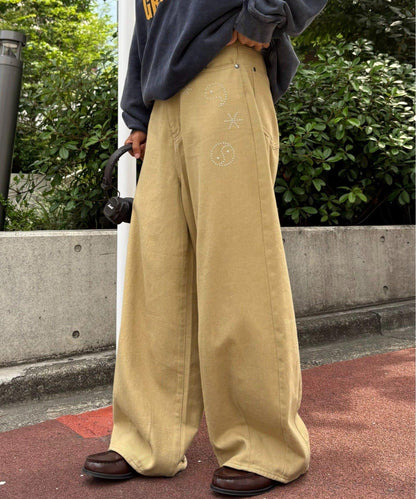 【CIAOPANIC TYPY】【UNISEX】熱貼合錐形休閒褲