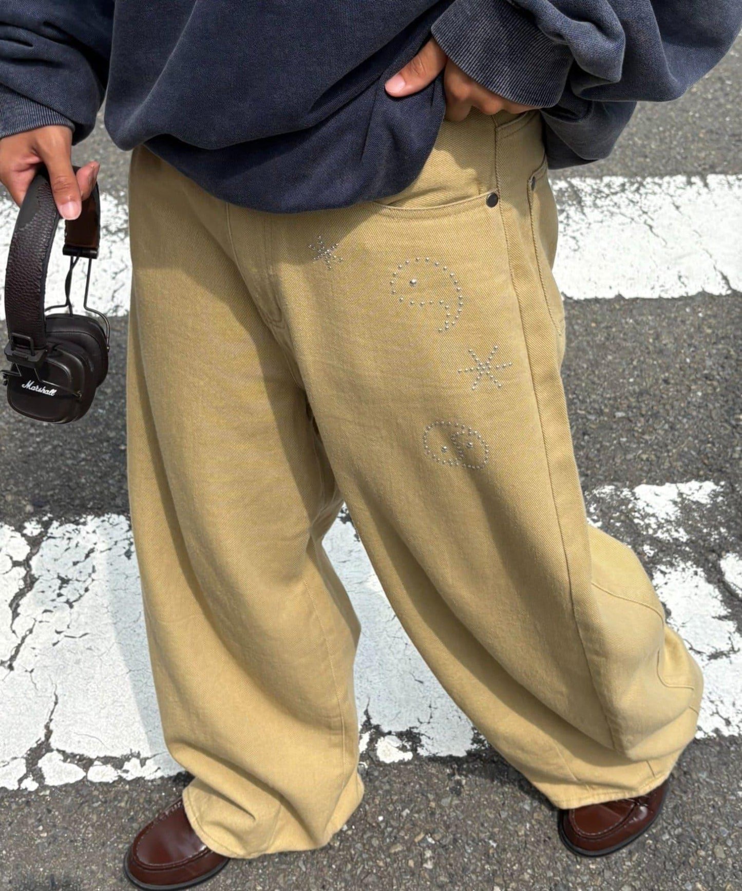 【CIAOPANIC TYPY】【UNISEX】熱貼合錐形休閒褲