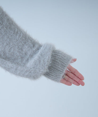 迷你口袋混紡羽絨開衫