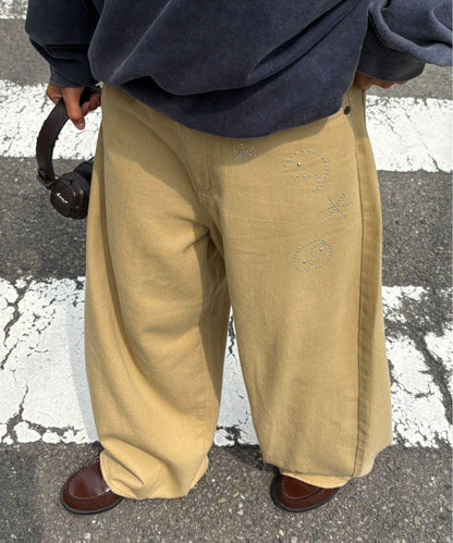 【CIAOPANIC TYPY】【UNISEX】熱貼合錐形休閒褲