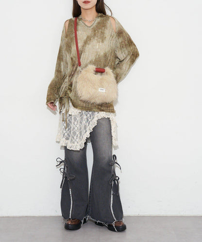 【GRAIN/穀物】2WAY迷你仿毛手提包