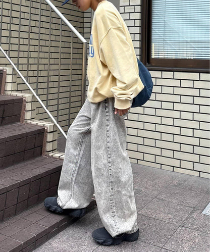 【男女同款】新款酸洗標誌衛衣