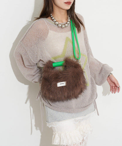 【GRAIN/穀物】2WAY迷你仿毛手提包