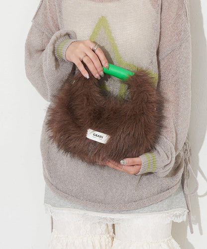 【GRAIN/穀物】2WAY迷你仿毛手提包