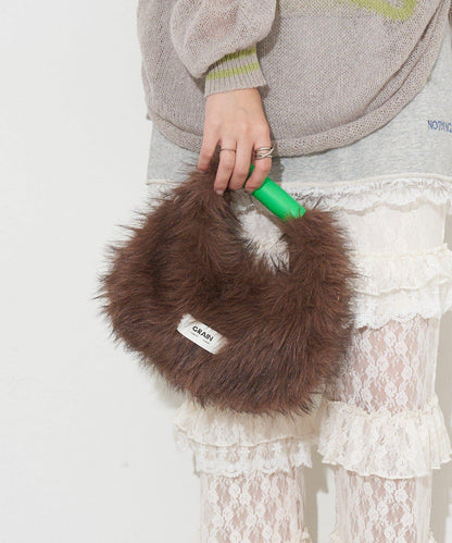 【GRAIN/穀物】2WAY迷你仿毛手提包