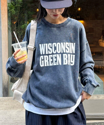 【男女同款】新款酸洗標誌衛衣