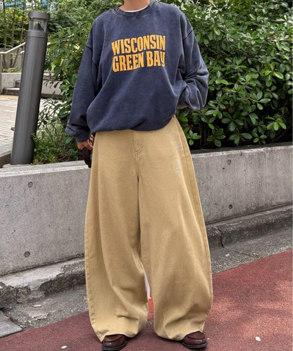 【CIAOPANIC TYPY】【UNISEX】熱貼合錐形休閒褲