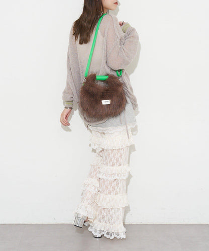 【GRAIN/穀物】2WAY迷你仿毛手提包