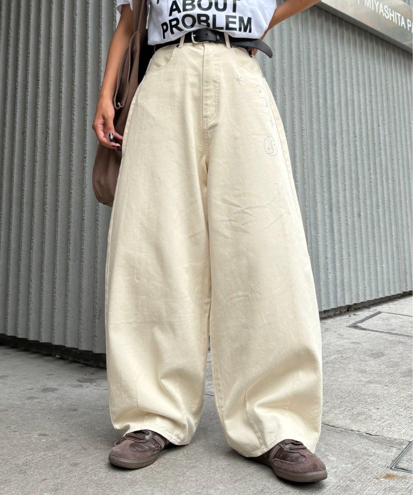 【CIAOPANIC TYPY】【UNISEX】熱貼合錐形休閒褲