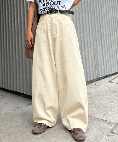 【CIAOPANIC TYPY】【UNISEX】熱貼合錐形休閒褲