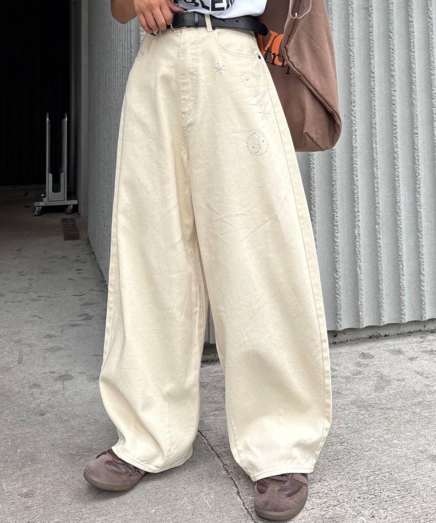 【CIAOPANIC TYPY】【UNISEX】熱貼合錐形休閒褲