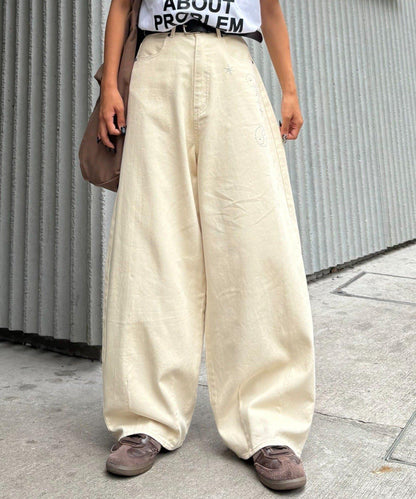 【CIAOPANIC TYPY】【UNISEX】熱貼合錐形休閒褲