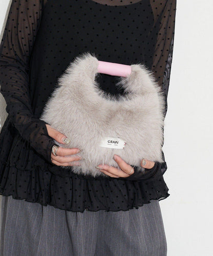 【GRAIN/穀物】2WAY迷你仿毛手提包