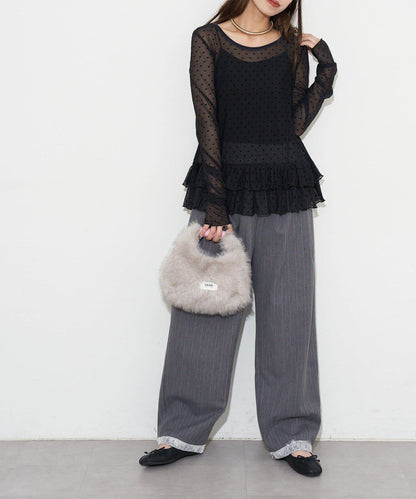 【GRAIN/穀物】2WAY迷你仿毛手提包