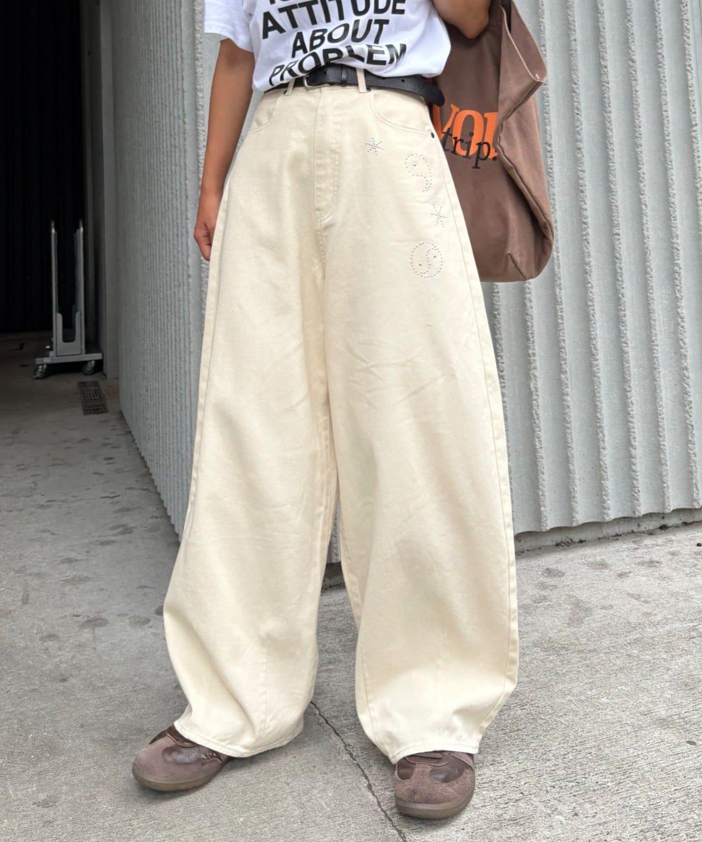 【CIAOPANIC TYPY】【UNISEX】熱貼合錐形休閒褲