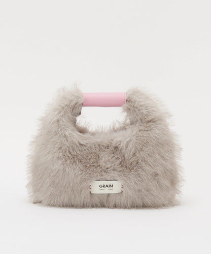 【GRAIN/穀物】2WAY迷你仿毛手提包