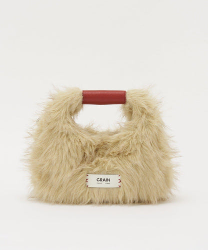 【GRAIN/穀物】2WAY迷你仿毛手提包