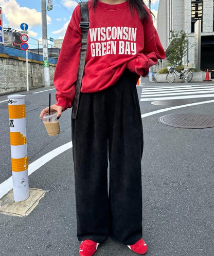 【男女同款】新款酸洗標誌衛衣