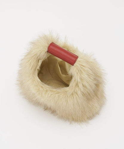 【GRAIN/穀物】2WAY迷你仿毛手提包