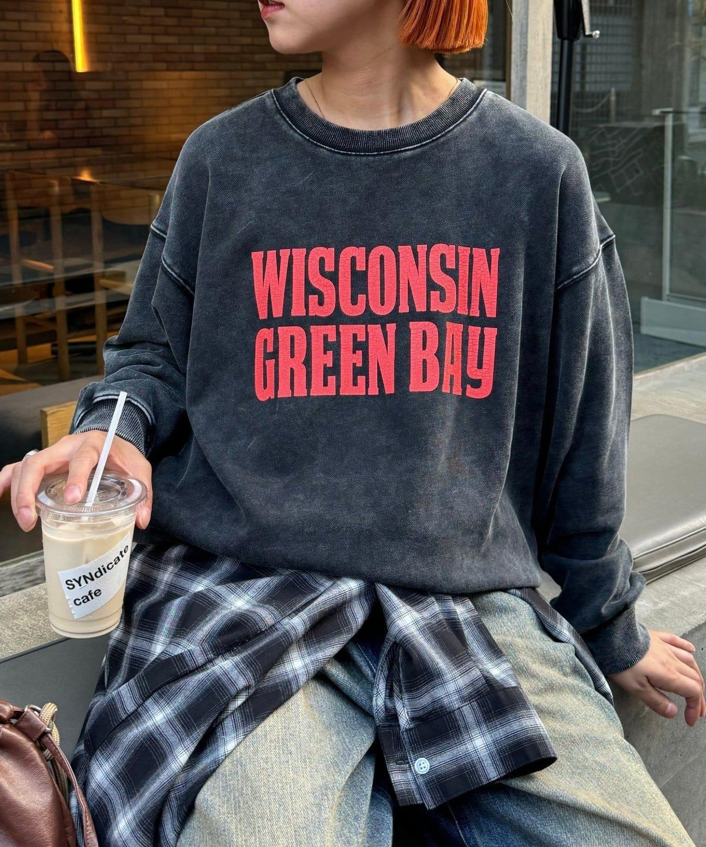 【男女同款】新款酸洗標誌衛衣