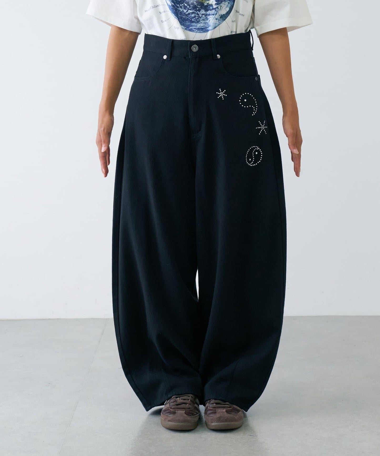 【CIAOPANIC TYPY】【UNISEX】熱貼合錐形休閒褲