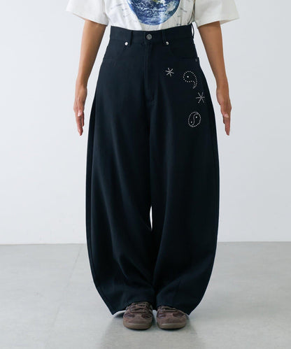 【CIAOPANIC TYPY】【UNISEX】熱貼合錐形休閒褲