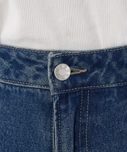 【CIAN DENIM/藍色牛仔布】褶皺喇叭牛仔褲#101