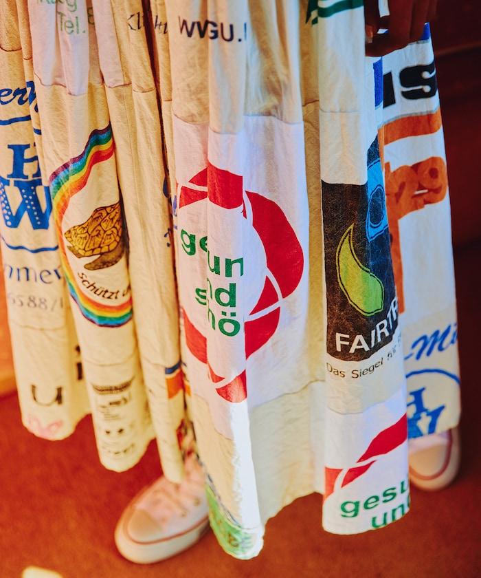 vintageヨーロピアンエコバッグリメイクスカート